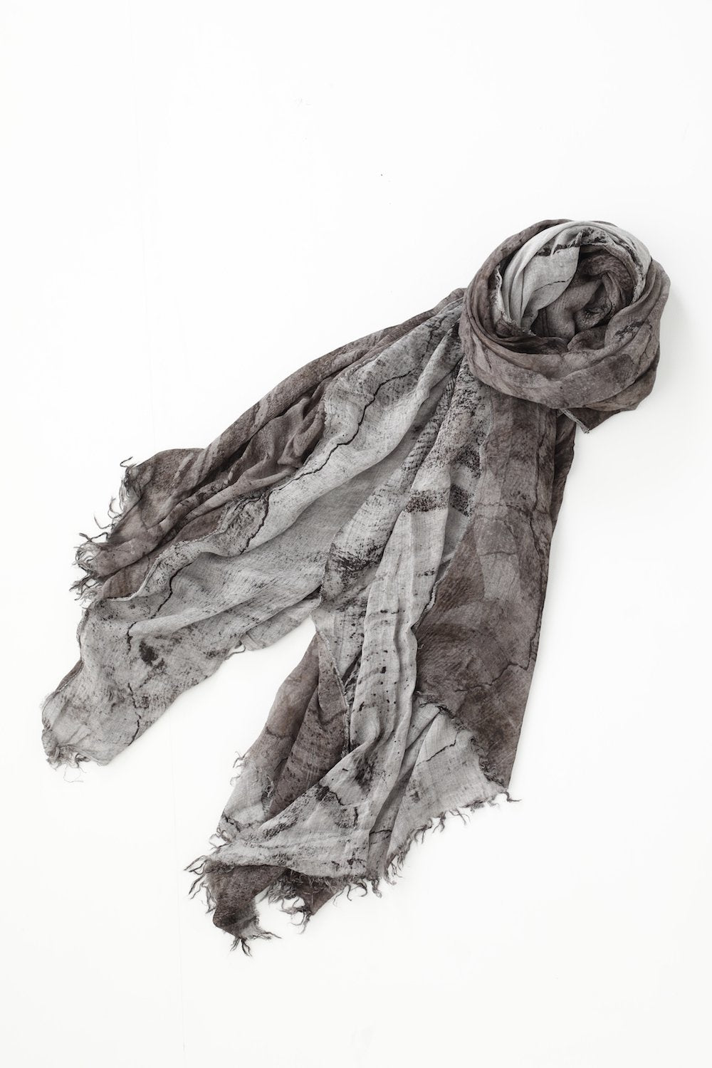 Silk-Blend Rayon Print Scarf