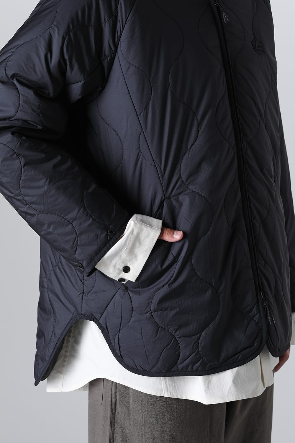 Heating Inner Quilt Blouson Black