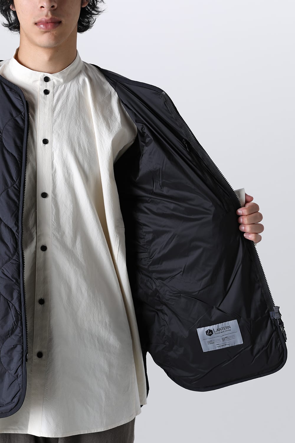 Heating Inner Quilt Blouson Black