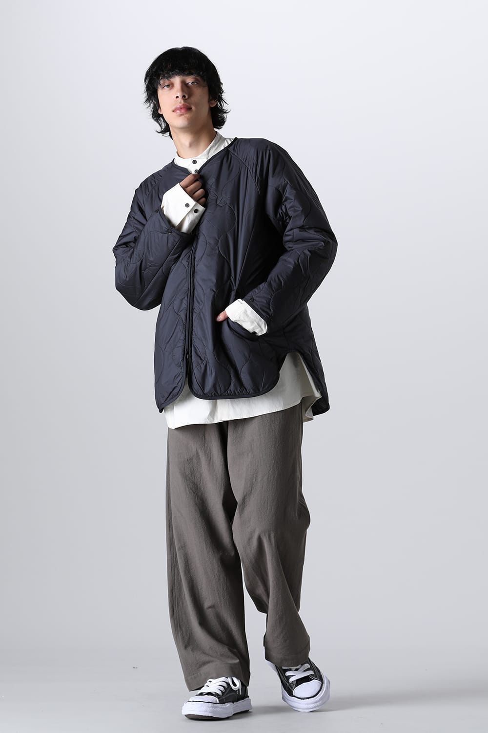 Heating Inner Quilt Blouson Black