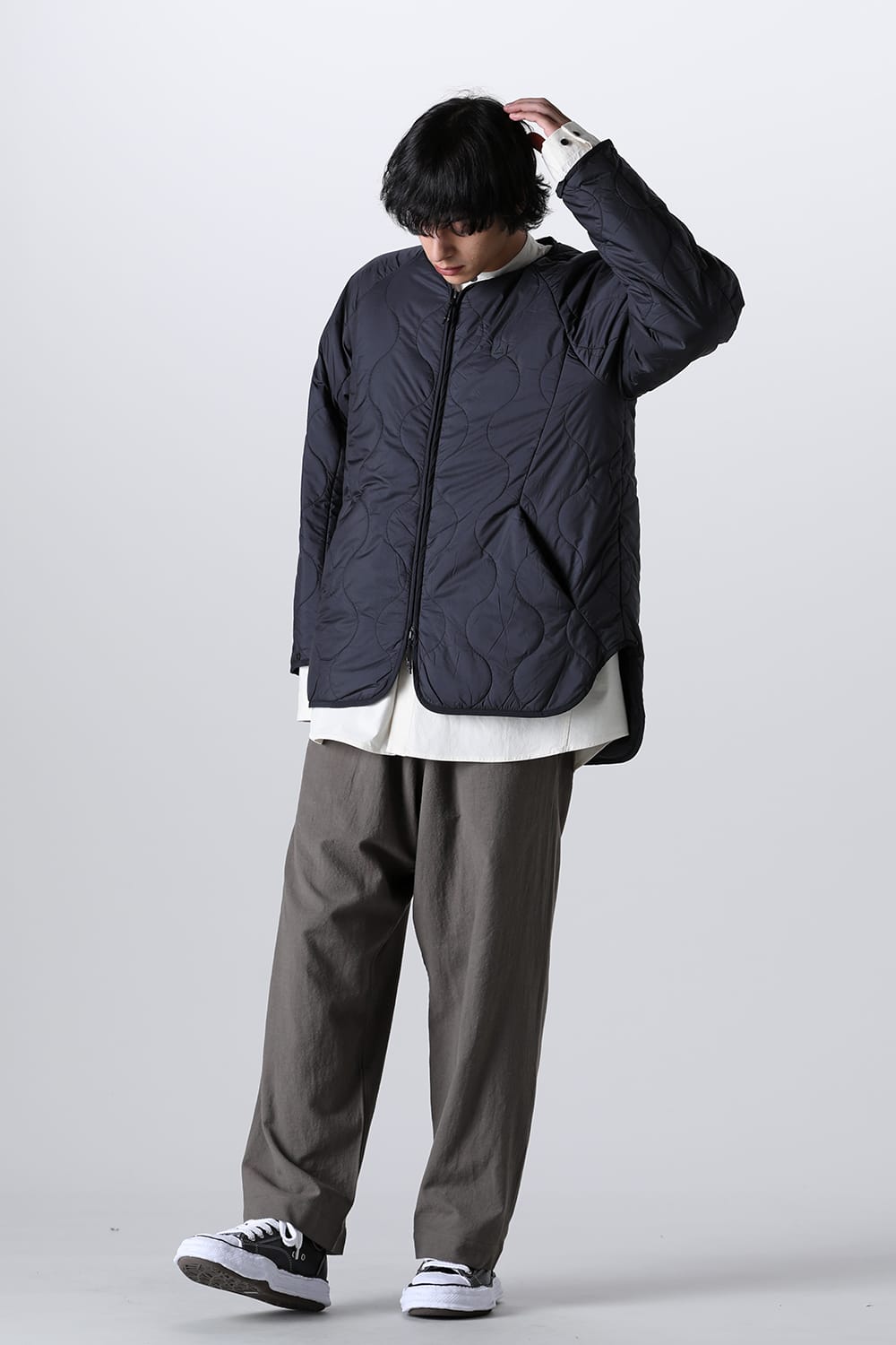 Heating Inner Quilt Blouson Black