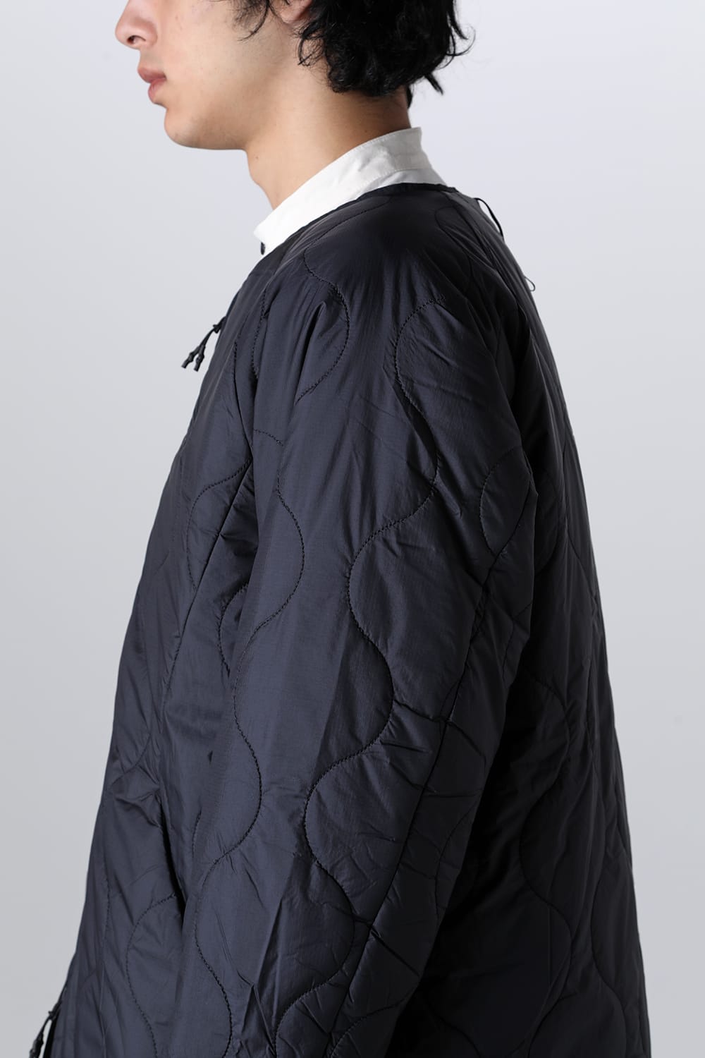 Heating Inner Quilt Blouson Black