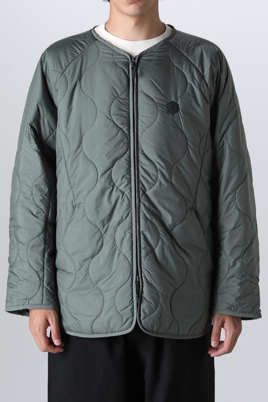 Heating Inner Quilt Blouson Foliage