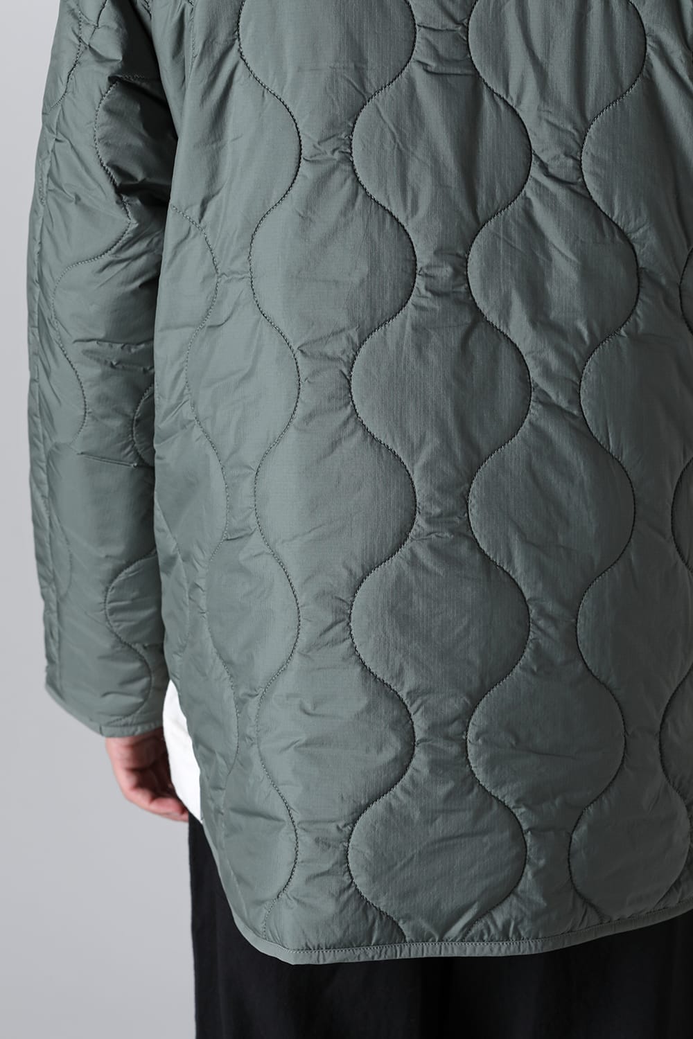 Heating Inner Quilt Blouson Foliage