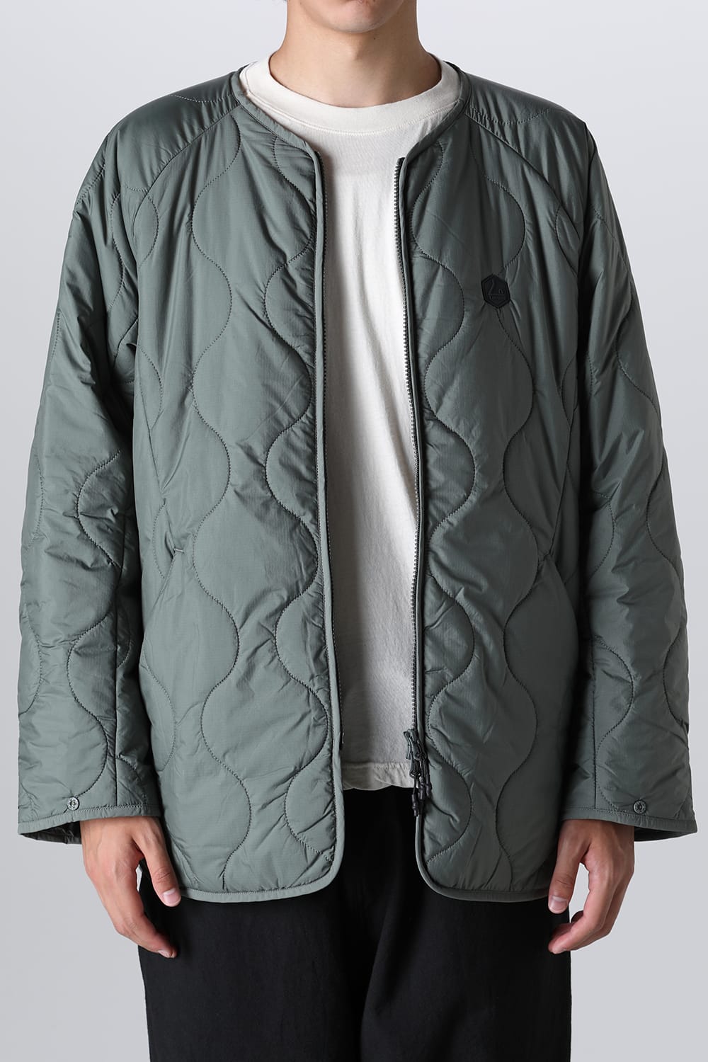 Heating Inner Quilt Blouson Foliage