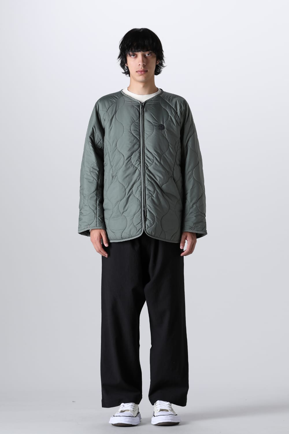 Heating Inner Quilt Blouson Foliage