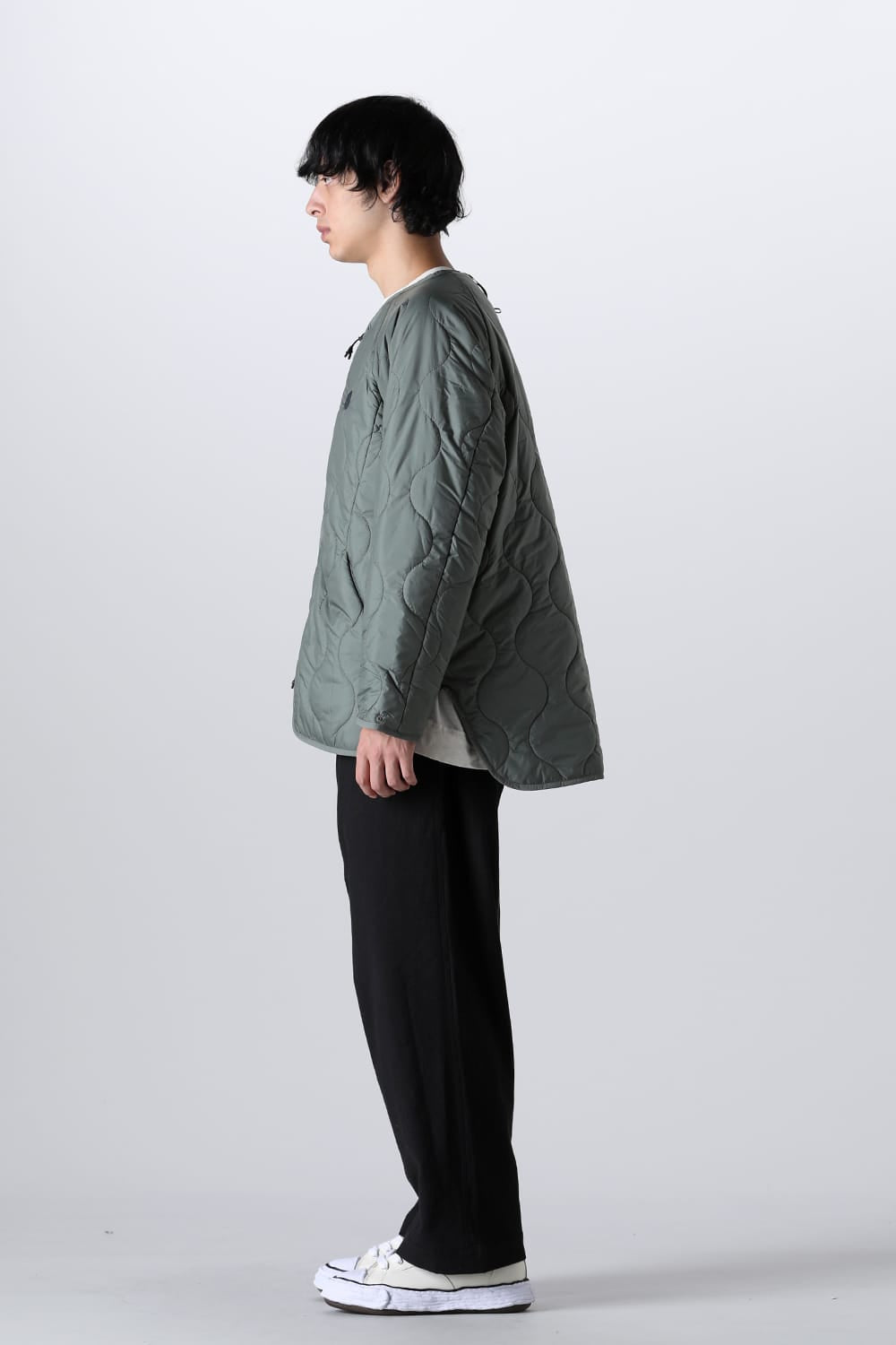 Heating Inner Quilt Blouson Foliage