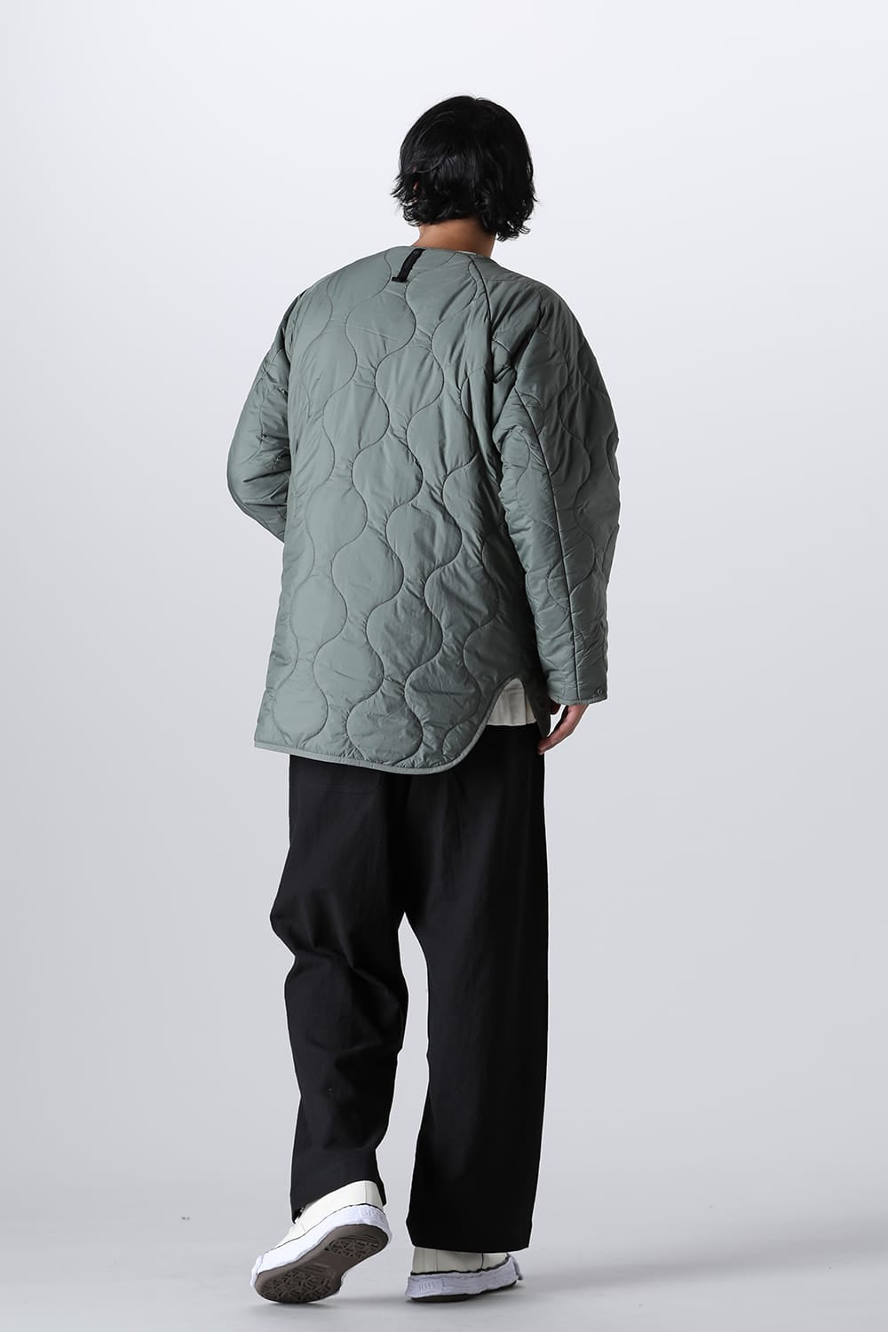Heating Inner Quilt Blouson Foliage