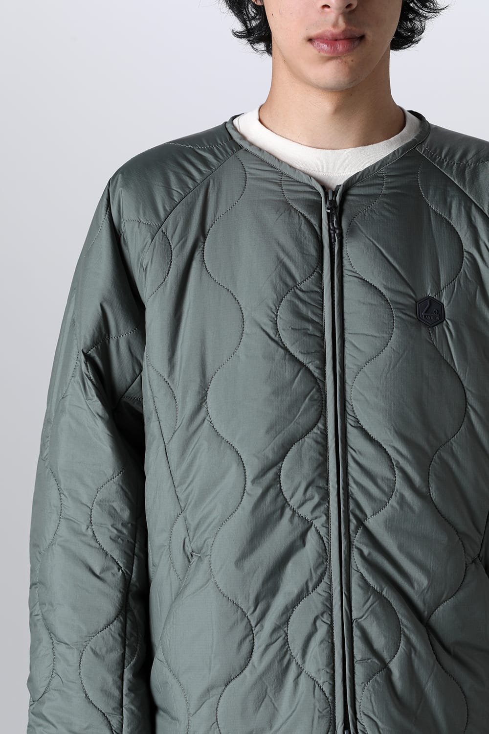 Heating Inner Quilt Blouson Foliage
