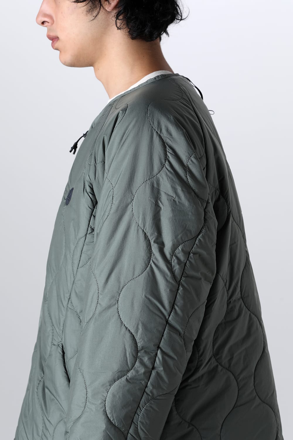 Heating Inner Quilt Blouson Foliage