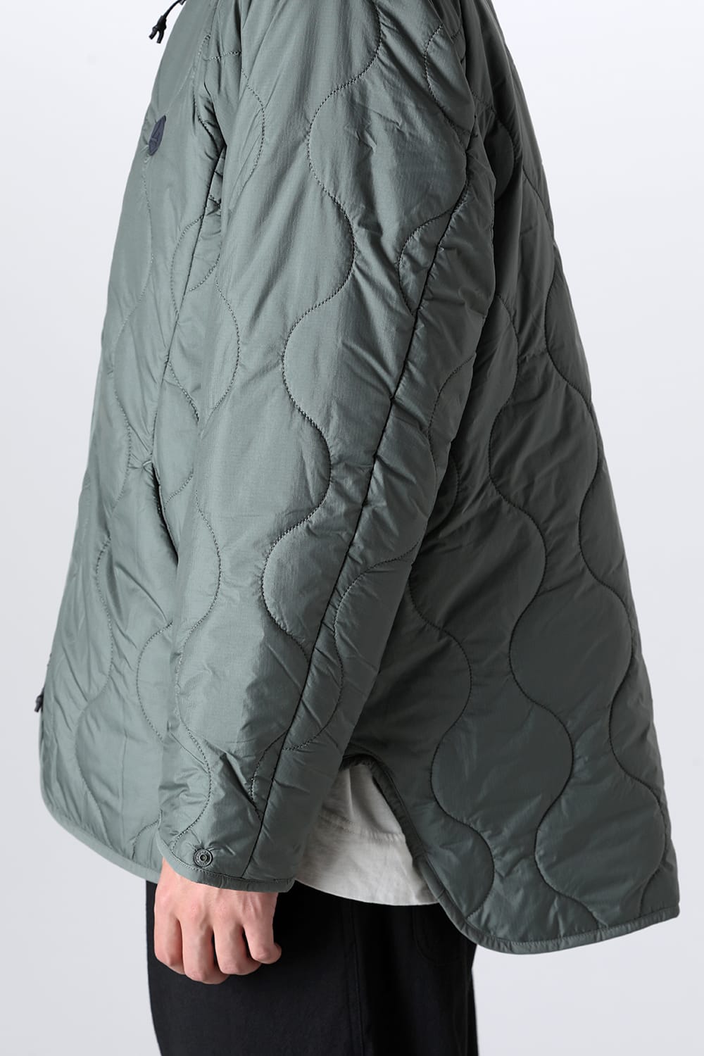 Heating Inner Quilt Blouson Foliage