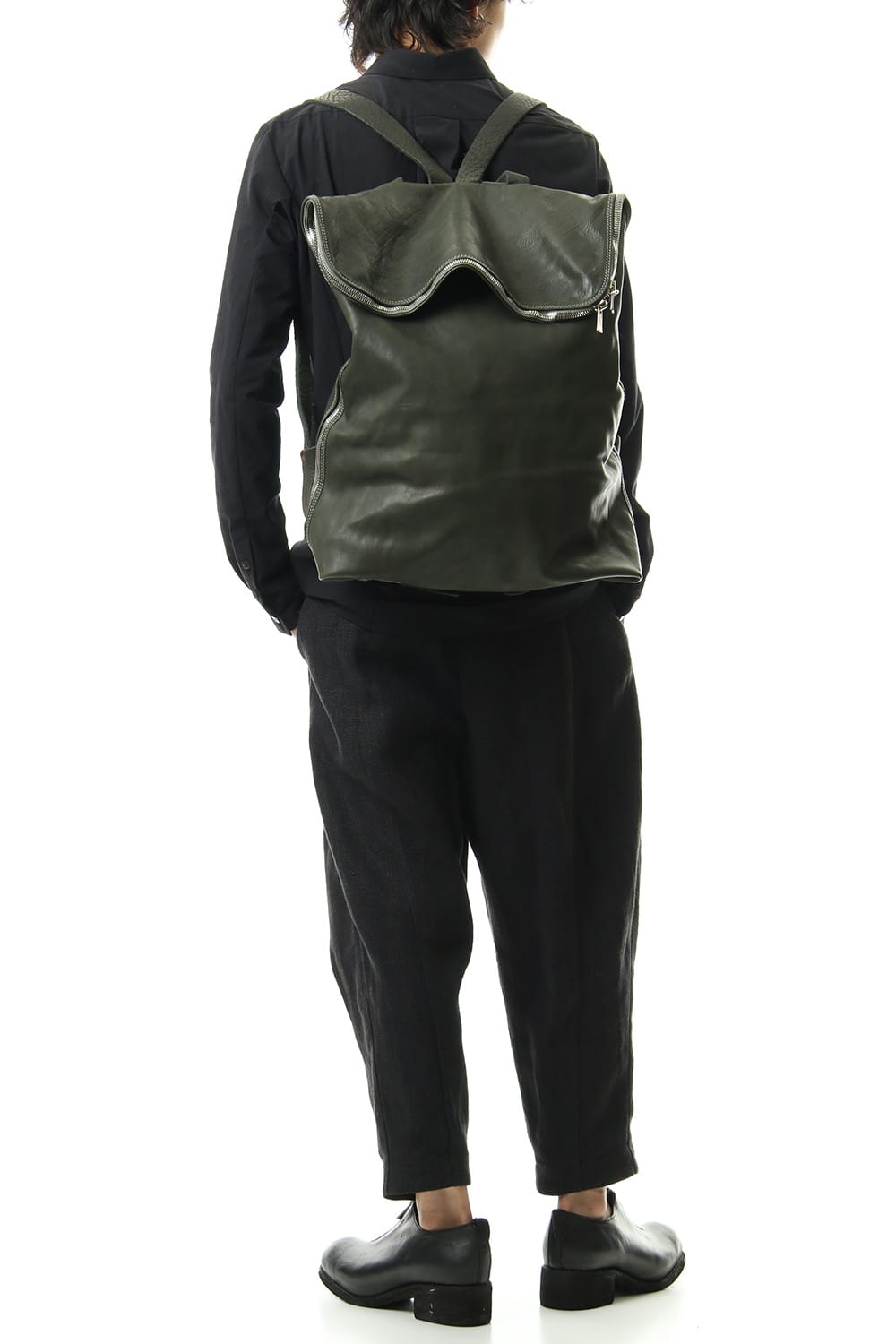 Large Belted Backpack Soft Horse Full Grain Leather CV31T