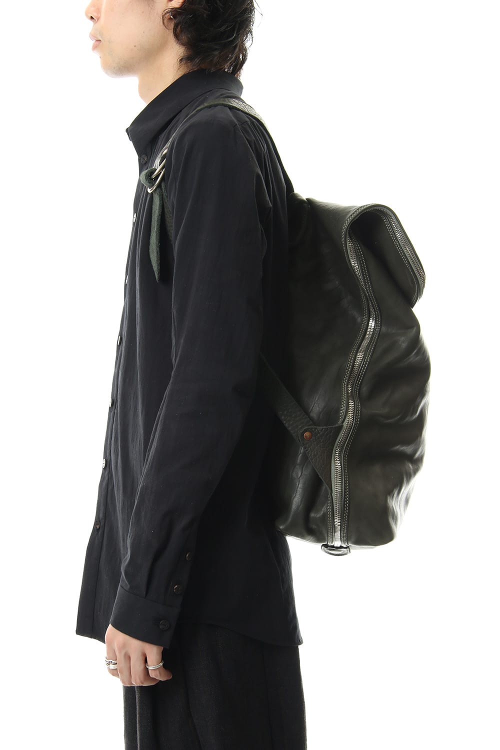 Large Belted Backpack Soft Horse Full Grain Leather CV31T