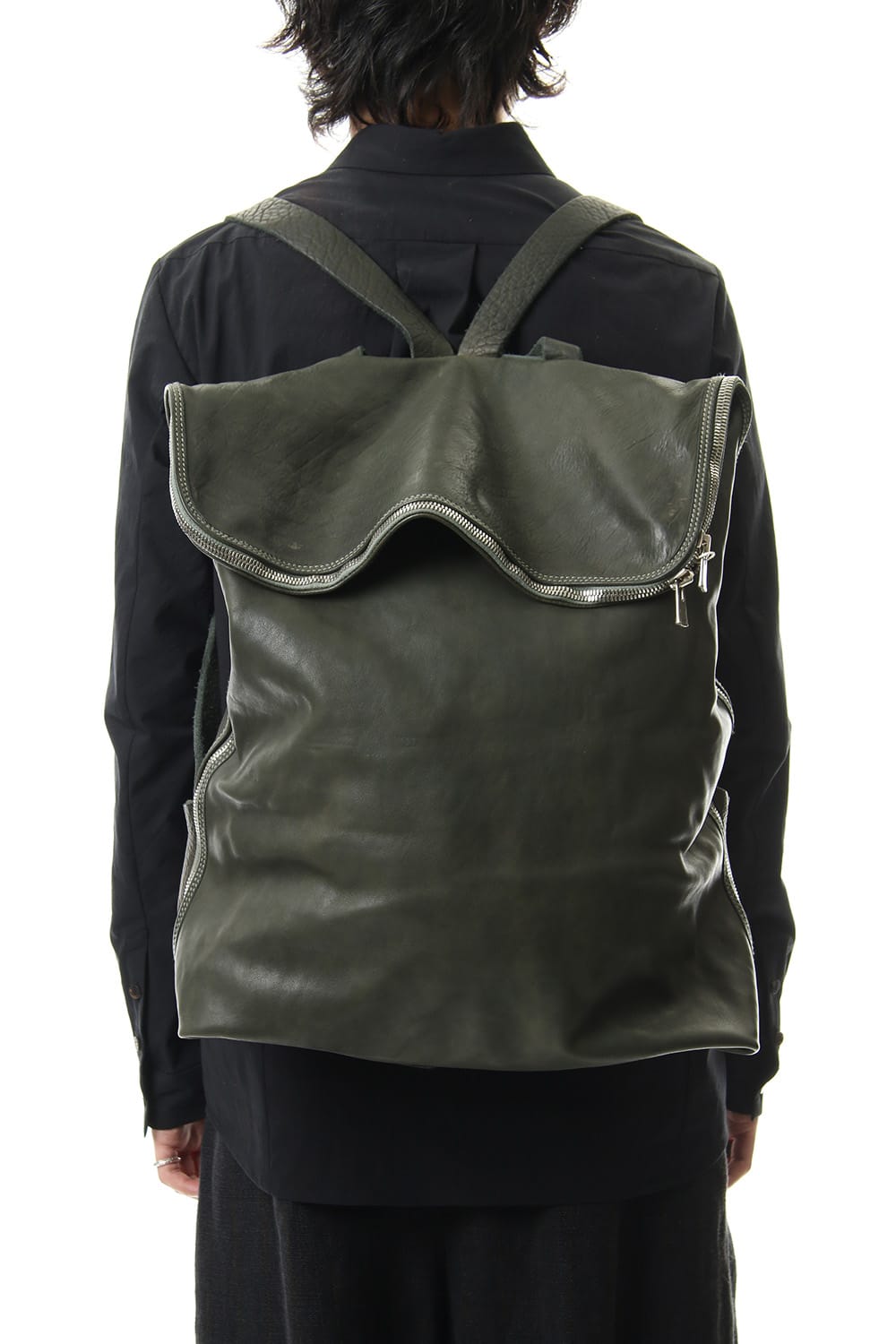 Large Belted Backpack Soft Horse Full Grain Leather CV31T