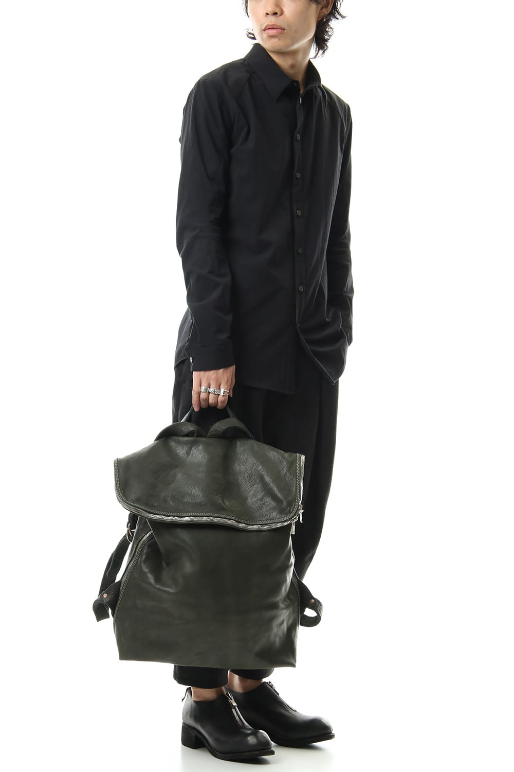 Large Belted Backpack Soft Horse Full Grain Leather CV31T