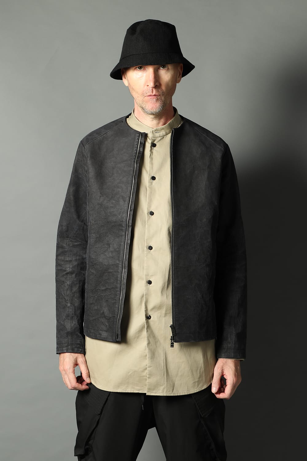 シャツ 200/2 コットン ダブルウィーブ  ベージュ