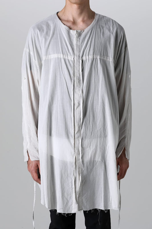 Ribbon Cord Smock Shirt L.Gray
