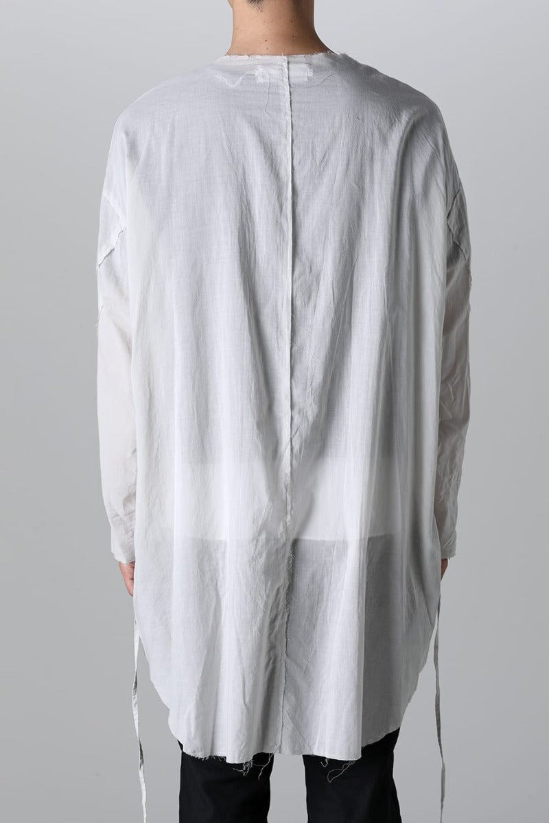 リボンコードスモックシャツ L.Gray