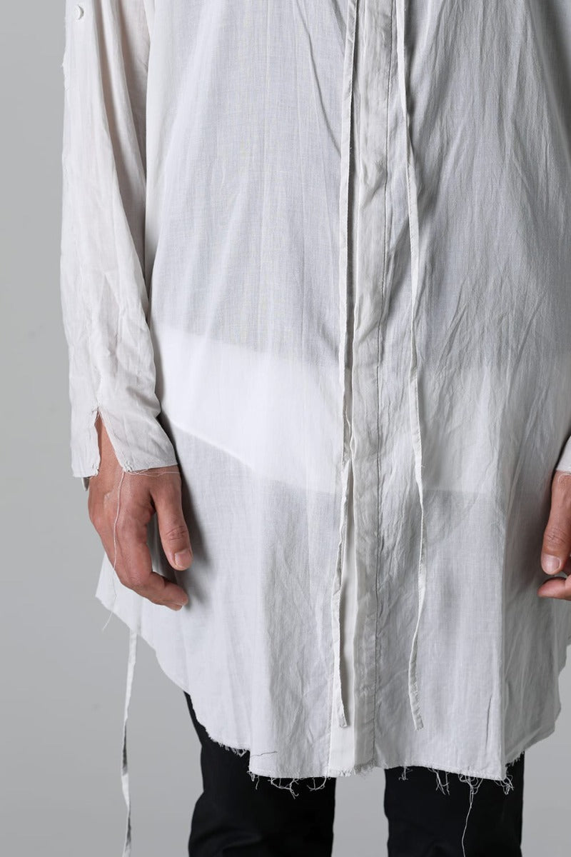 リボンコードスモックシャツ L.Gray