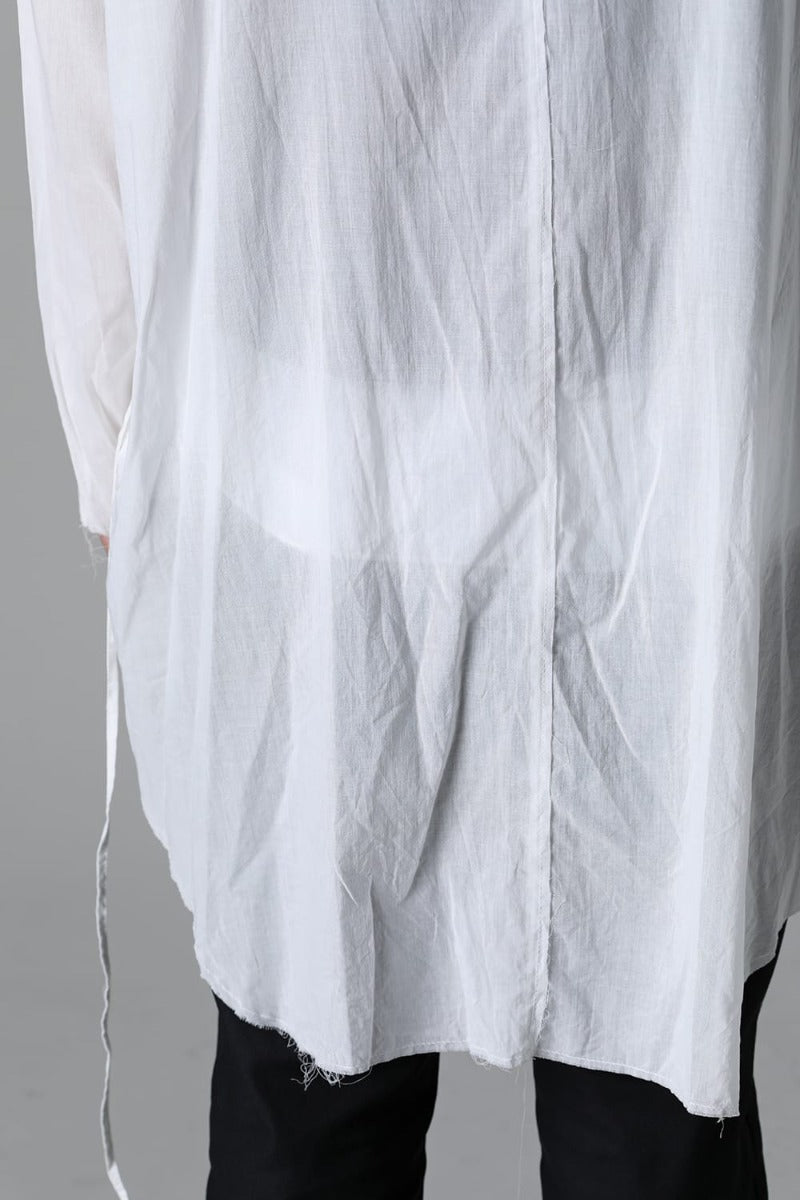 Ribon Cord Smock Shirt White