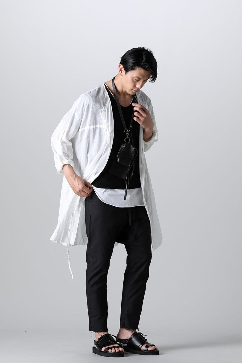 Ribon Cord Smock Shirt White