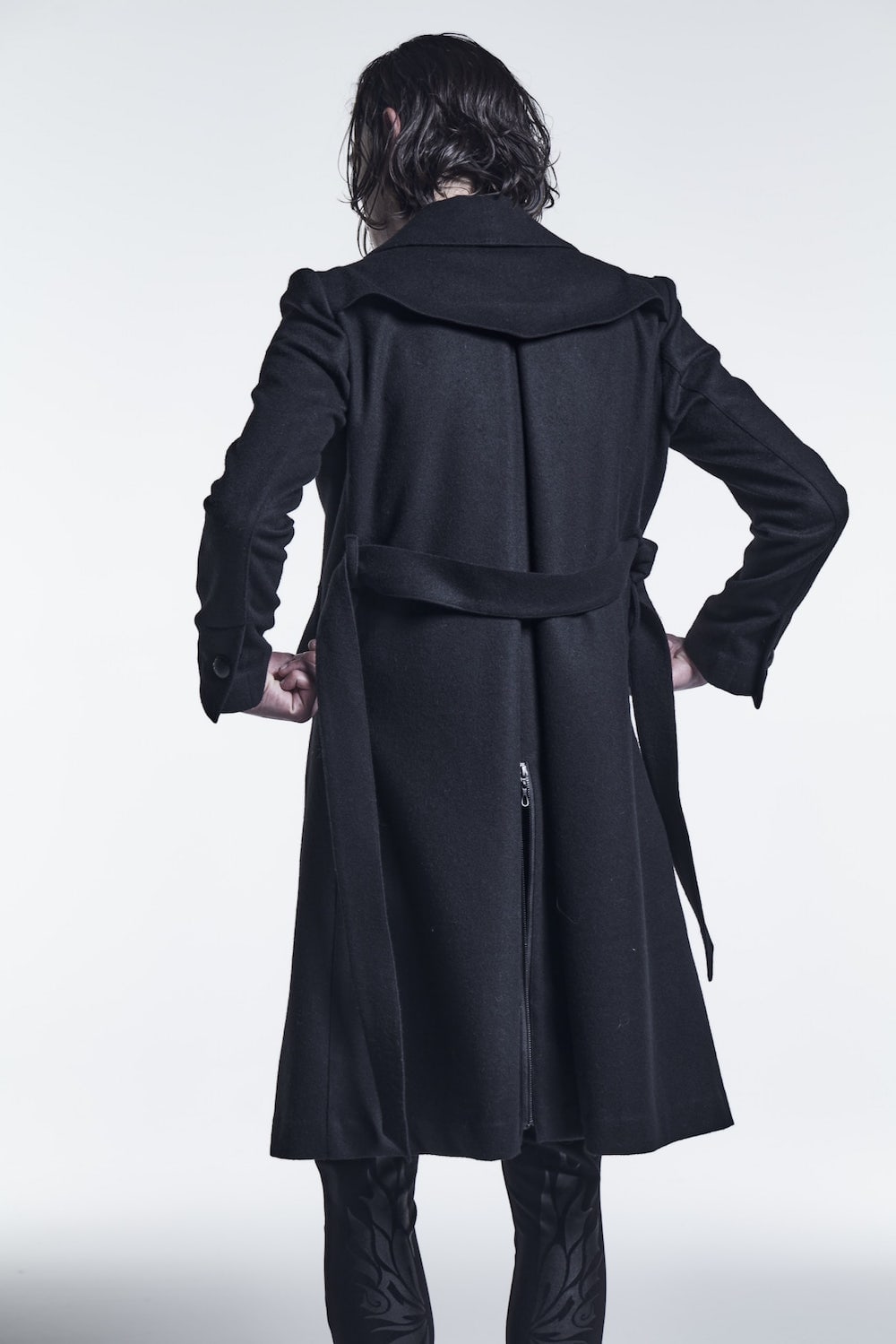 Shawl Collar Coat Black
