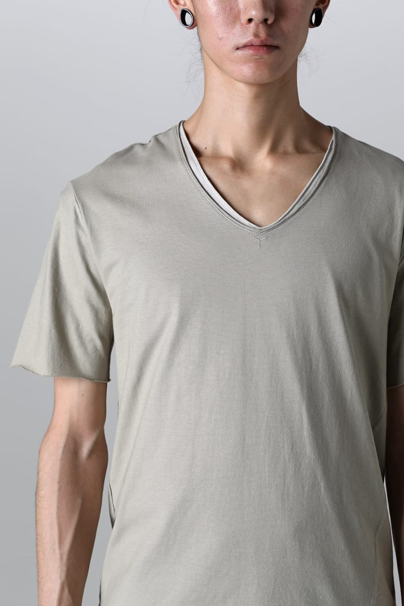 Layered Cutsew -0th- Khaki/Light Gray