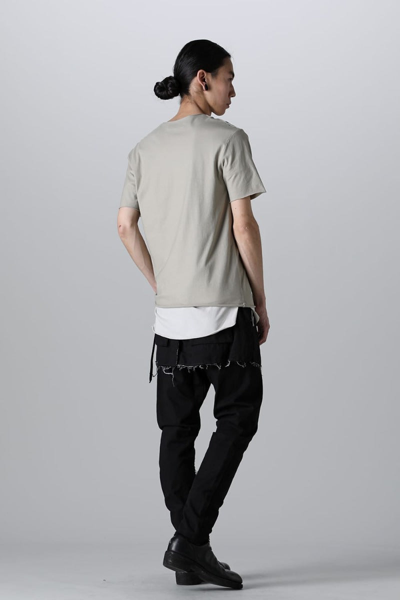 Layered Cutsew -0th- Khaki/Light Gray