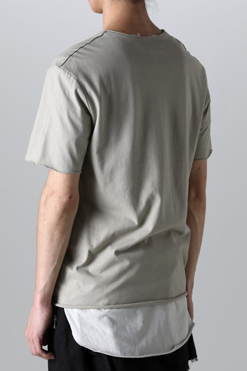 Layered Cutsew -0th- Khaki/Light Gray