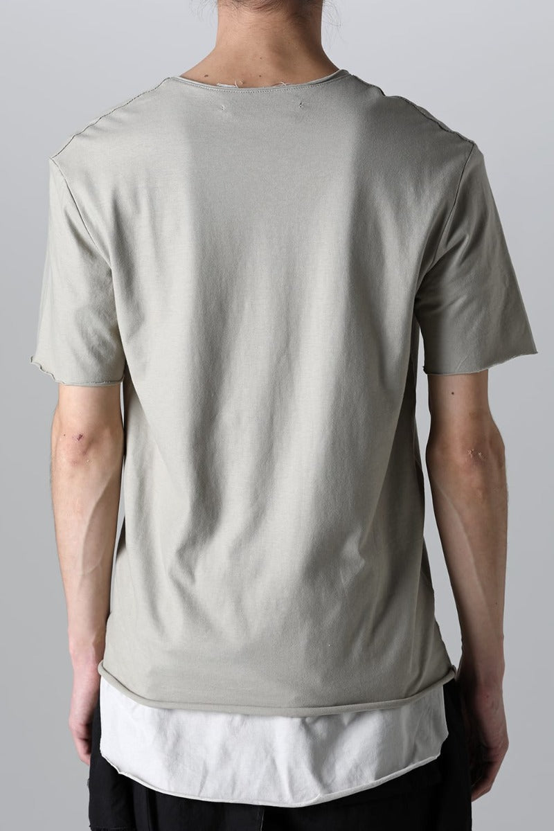 Layered Cutsew -0th- Khaki/Light Gray