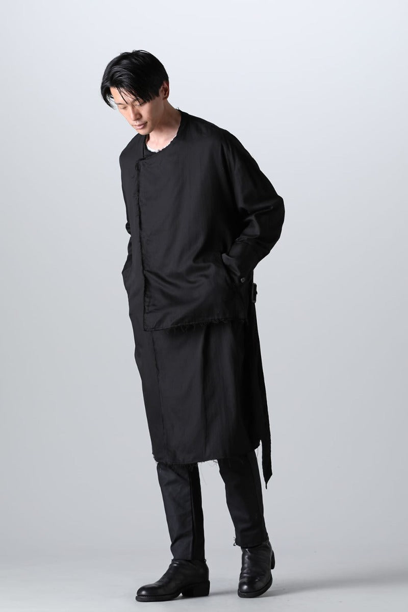 Airy Harf Layered Coat Over