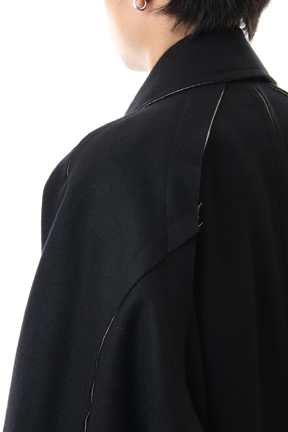  Double Melton Raglan Sleeve Coat