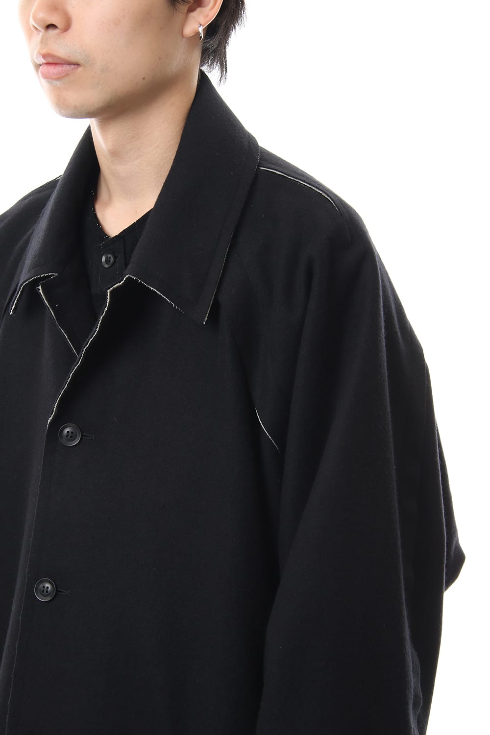  Double Melton Raglan Sleeve Coat