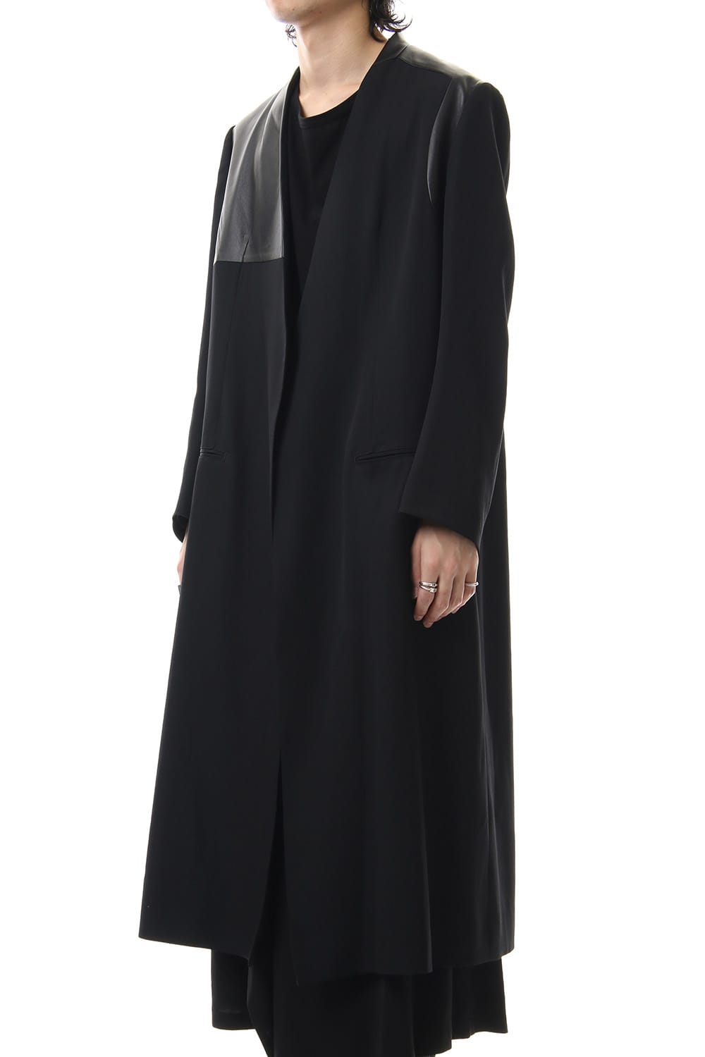 No Collar Switching Jacket