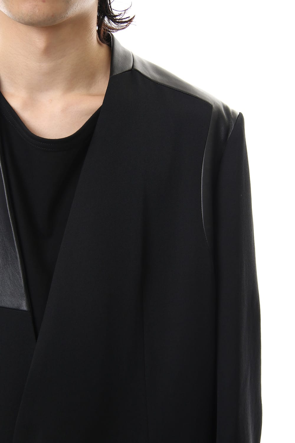 No Collar Switching Jacket