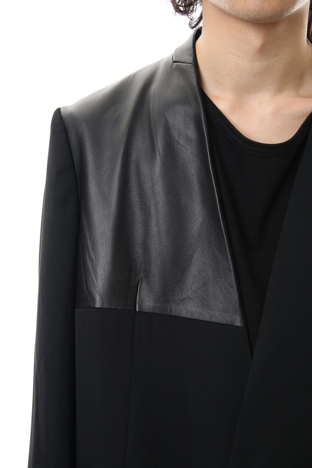 No Collar Switching Jacket