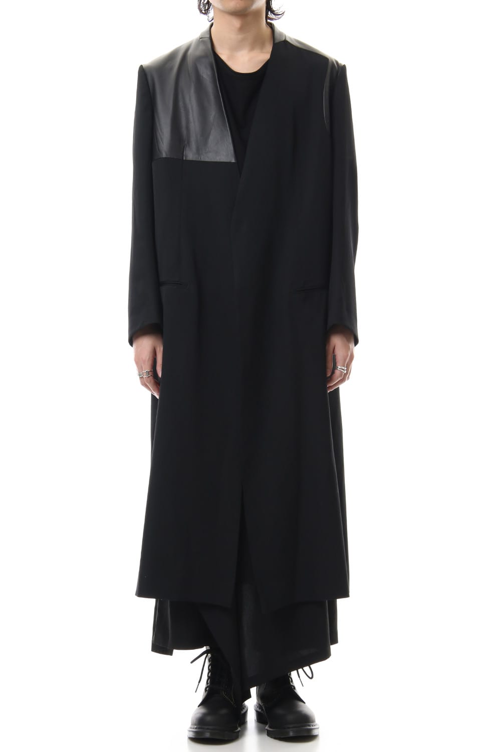 No Collar Switching Jacket