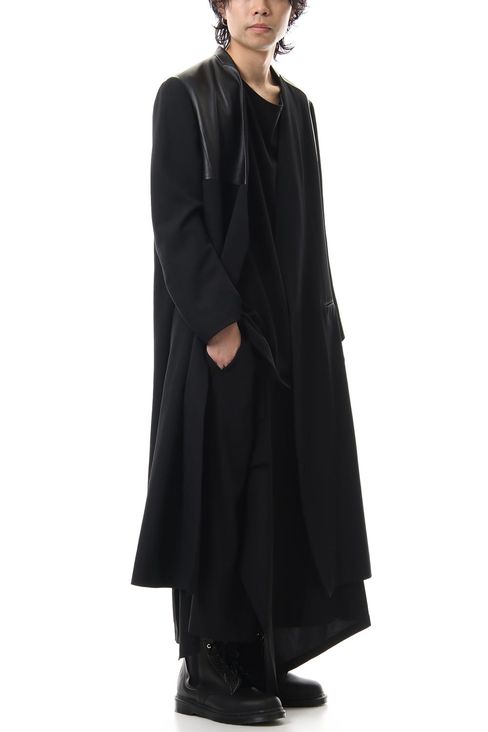 No Collar Switching Jacket