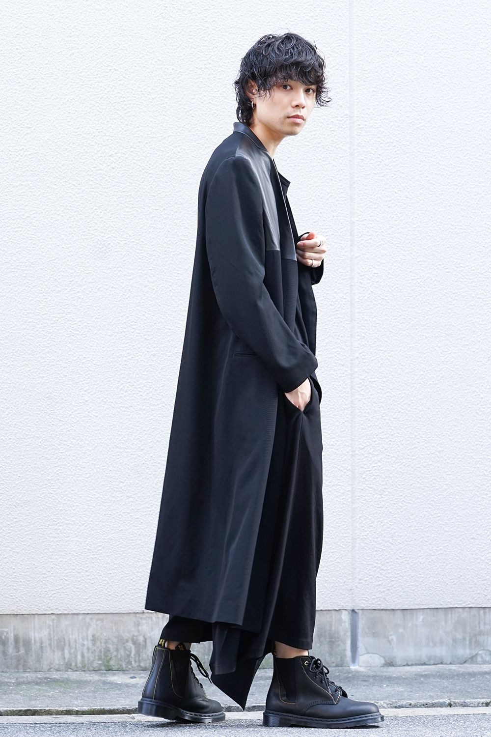 No Collar Switching Jacket