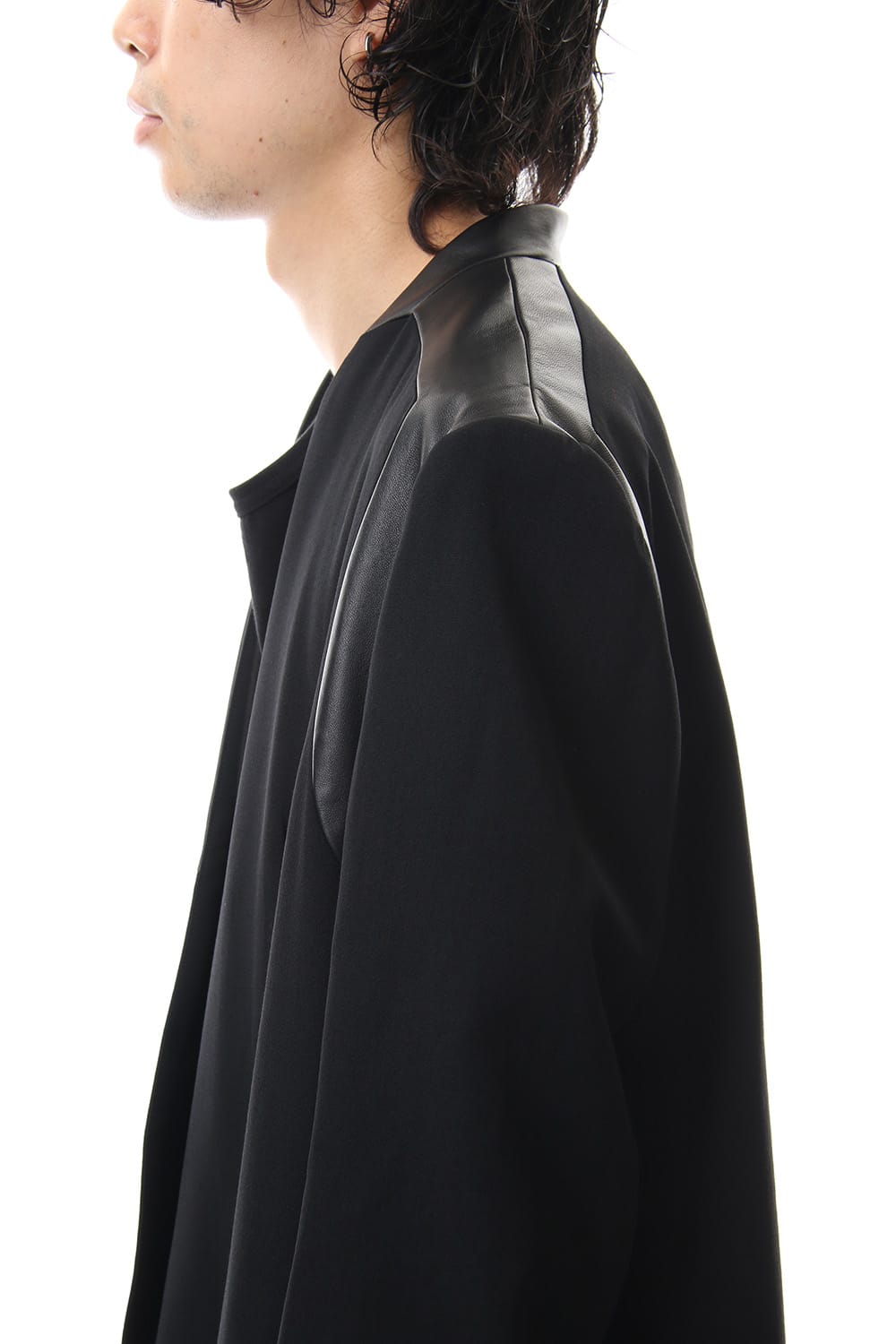 No Collar Switching Jacket