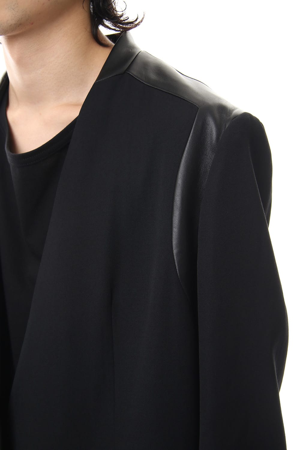 No Collar Switching Jacket