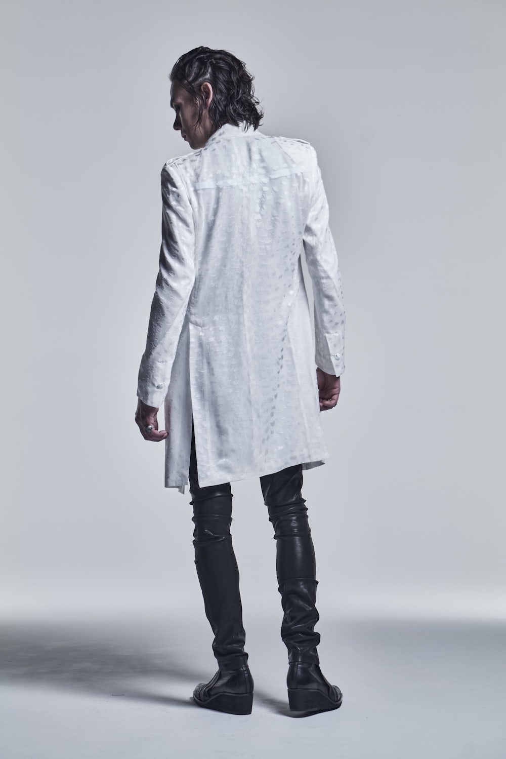 Epoulet Long Jacket White