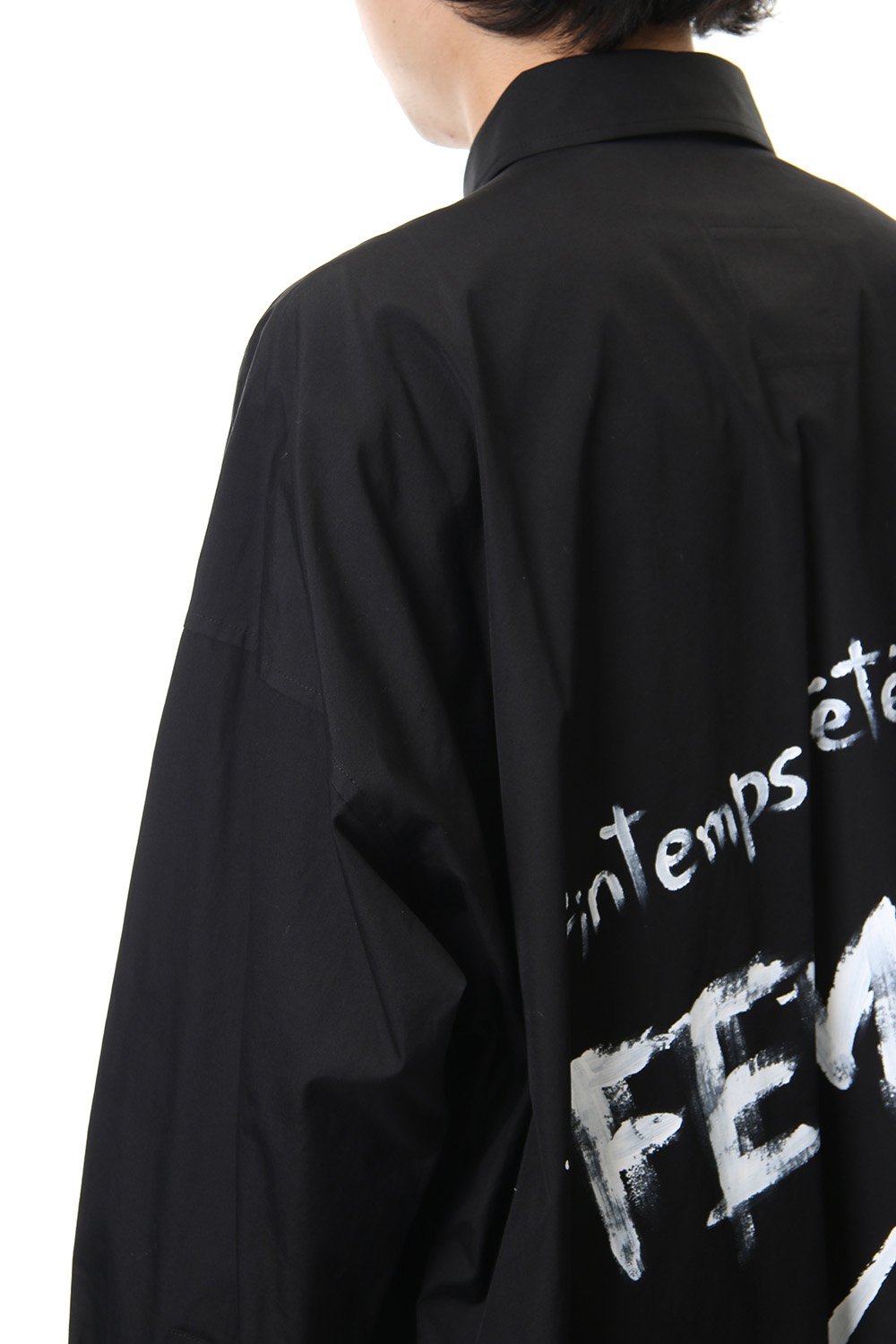 Spare collar FEMME Yohji Yamamoto Art Long shirts - Black