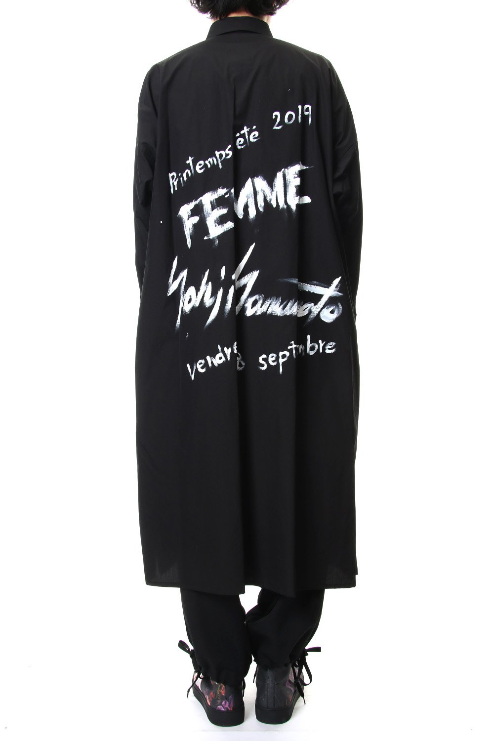 Spare collar FEMME Yohji Yamamoto Art Long shirts - Black