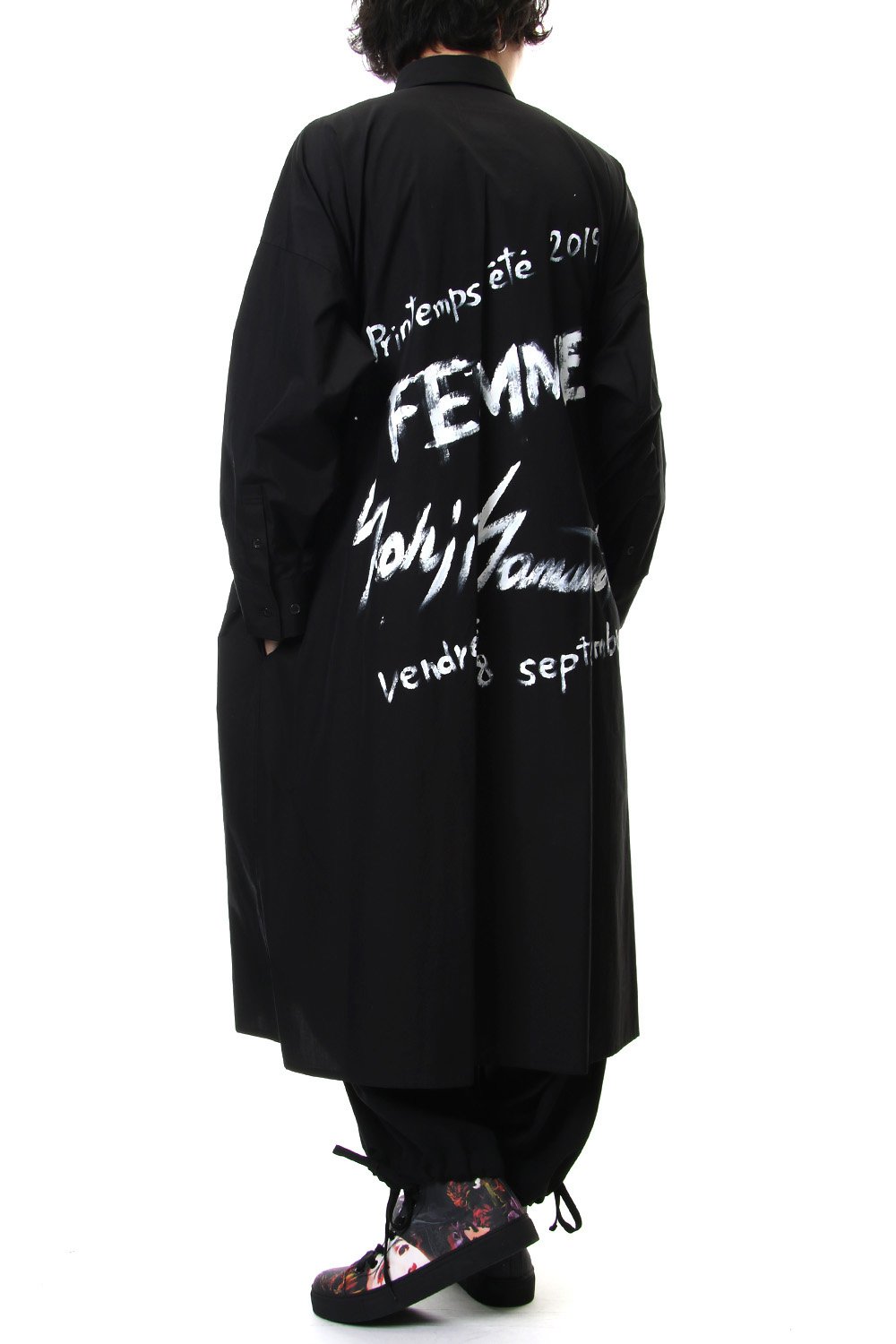 Spare collar FEMME Yohji Yamamoto Art Long shirts - Black