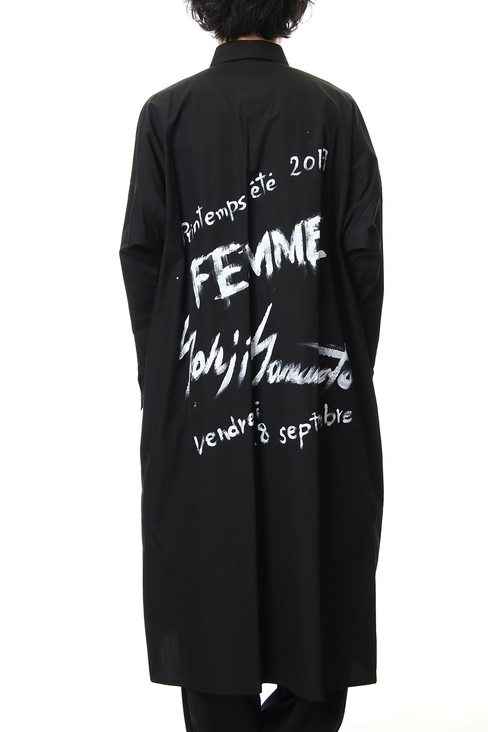 Spare collar FEMME Yohji Yamamoto Art Long shirts - Black