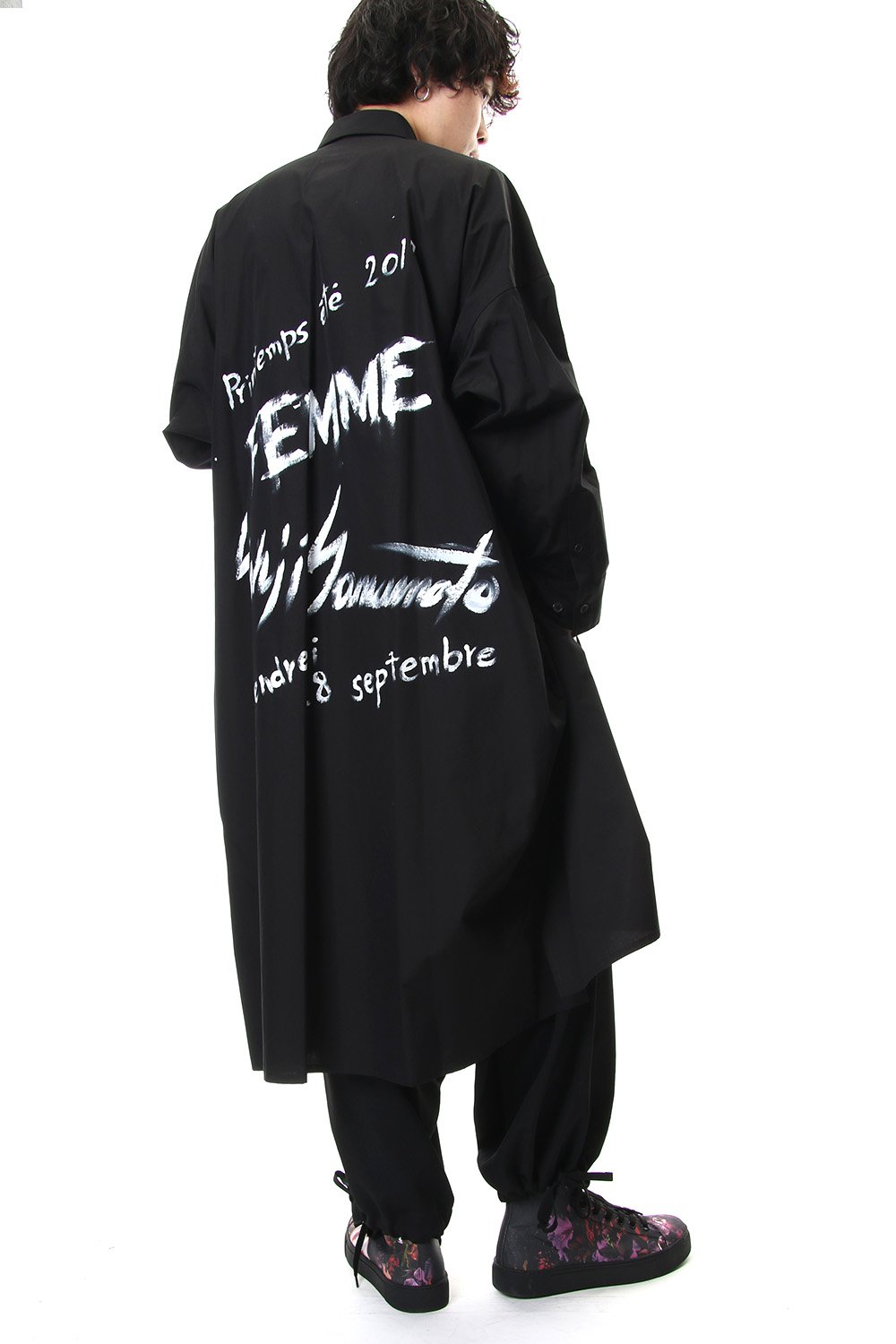 Spare collar FEMME Yohji Yamamoto Art Long shirts - Black