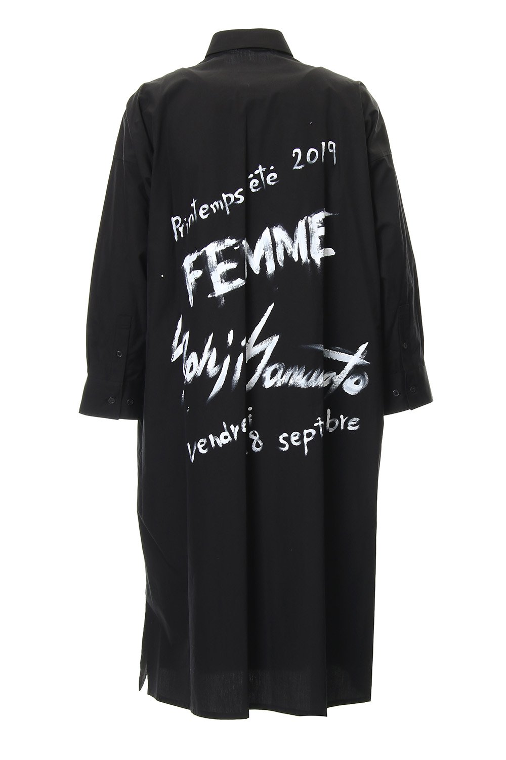 Spare collar FEMME Yohji Yamamoto Art Long shirts - Black