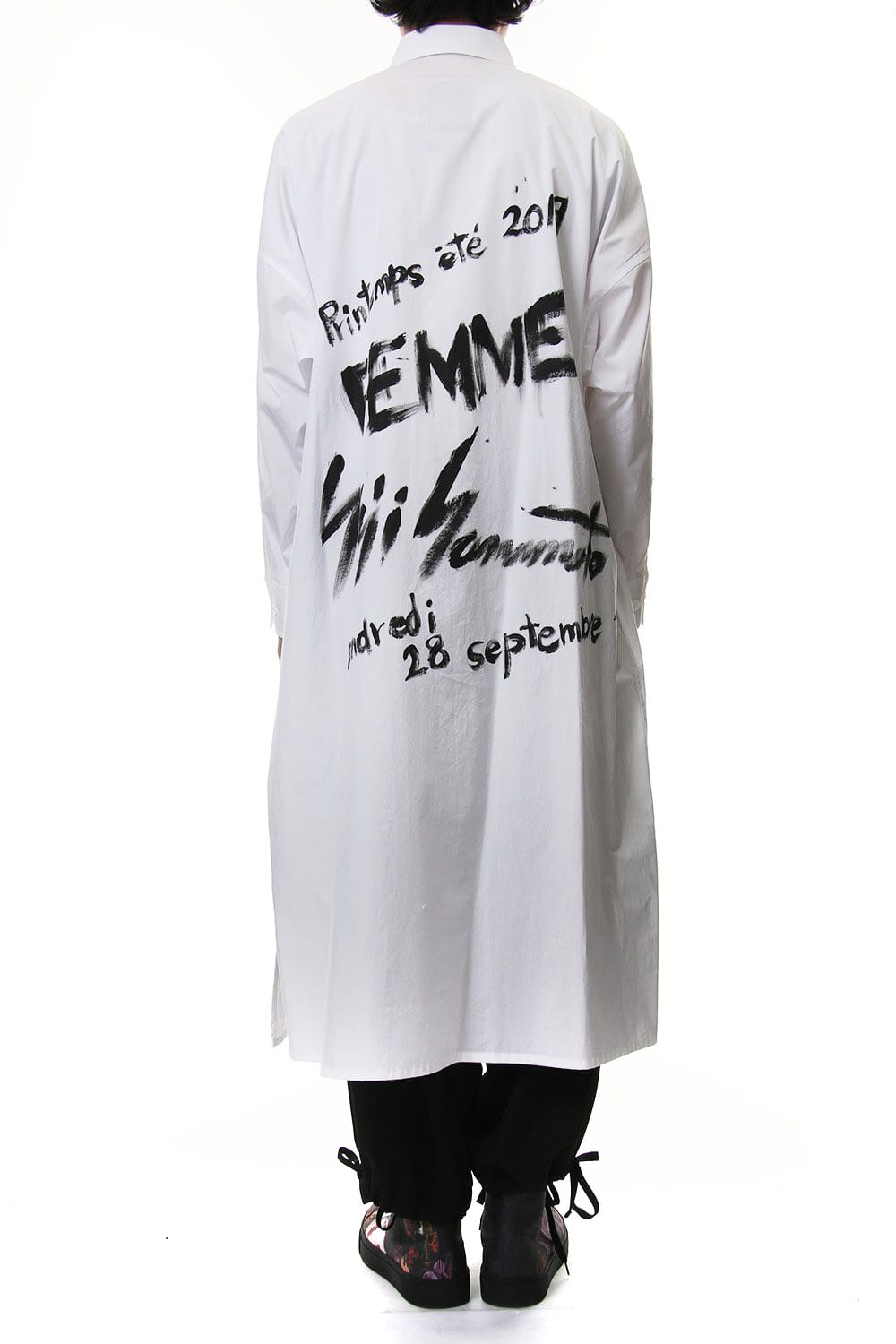 スペア カラー アート ロング シャツ FEMME Yohji Yamamoto White