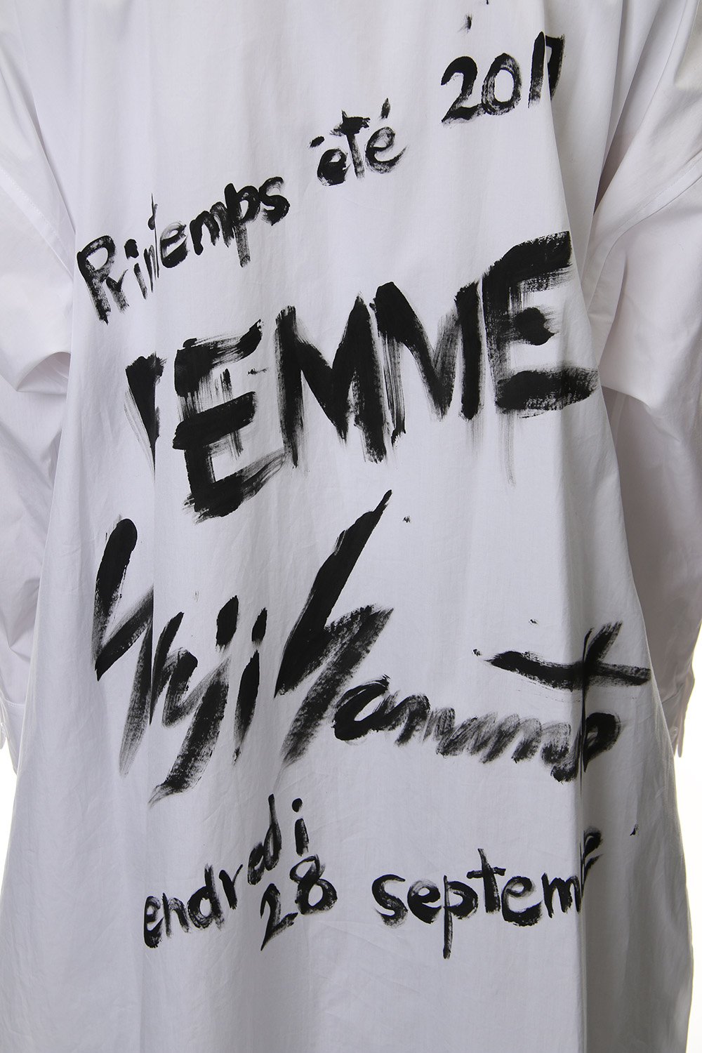 スペア カラー アート ロング シャツ FEMME Yohji Yamamoto White